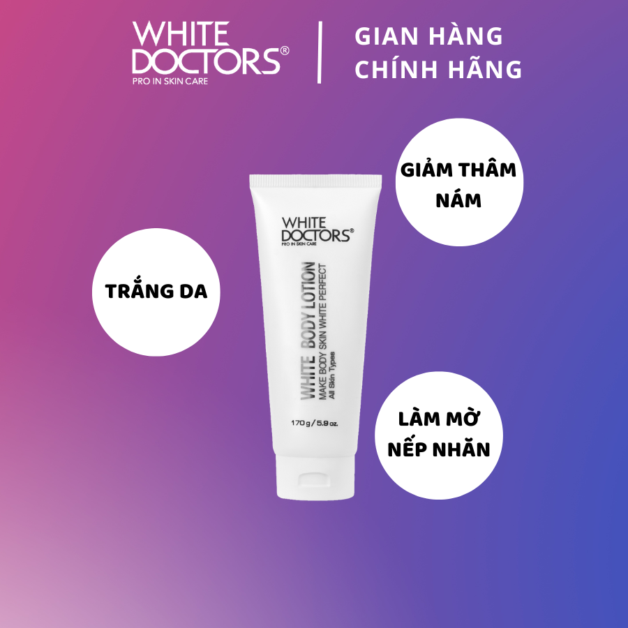 Kem dưỡng thể trắng da toàn thân White Doctors White Body Lotion 170ml