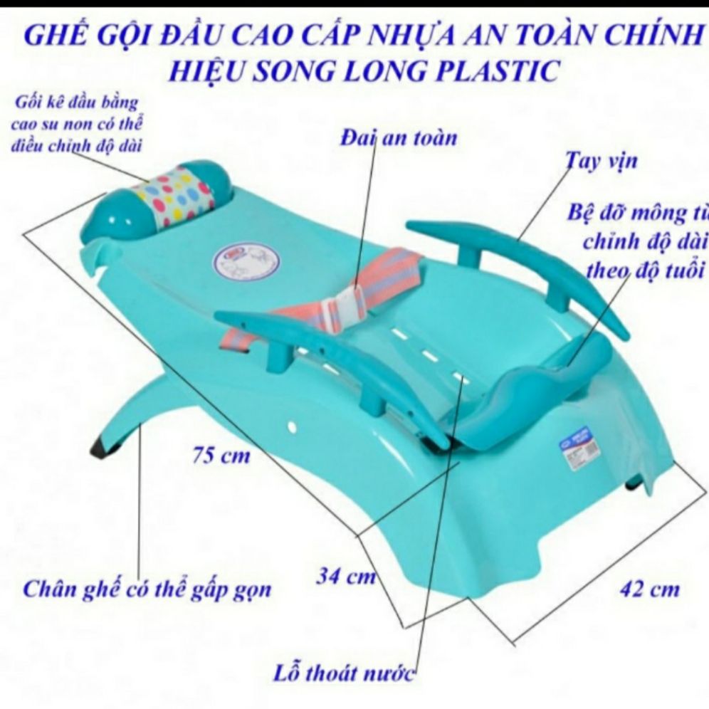 Ghế gội đầu - Ghế size đại Sông Long - Shop mẹ Bi