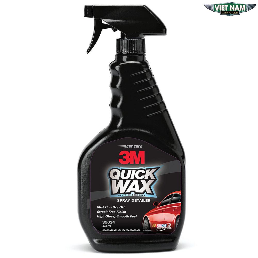 Dung dịch xịt đánh bóng nhanh sơn xe 3m quick wax 473ml
