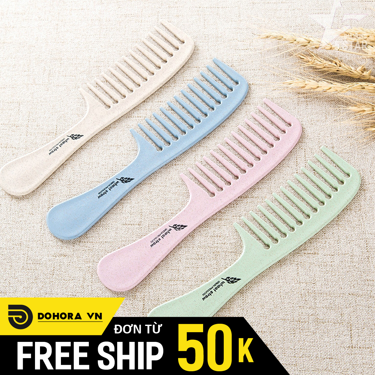 Lược chải tóc chống rối Hàn Quốc siêu bền bỉ, loại dày, chải tóc không gây đau, phù hợp với mọi lứa tuổi