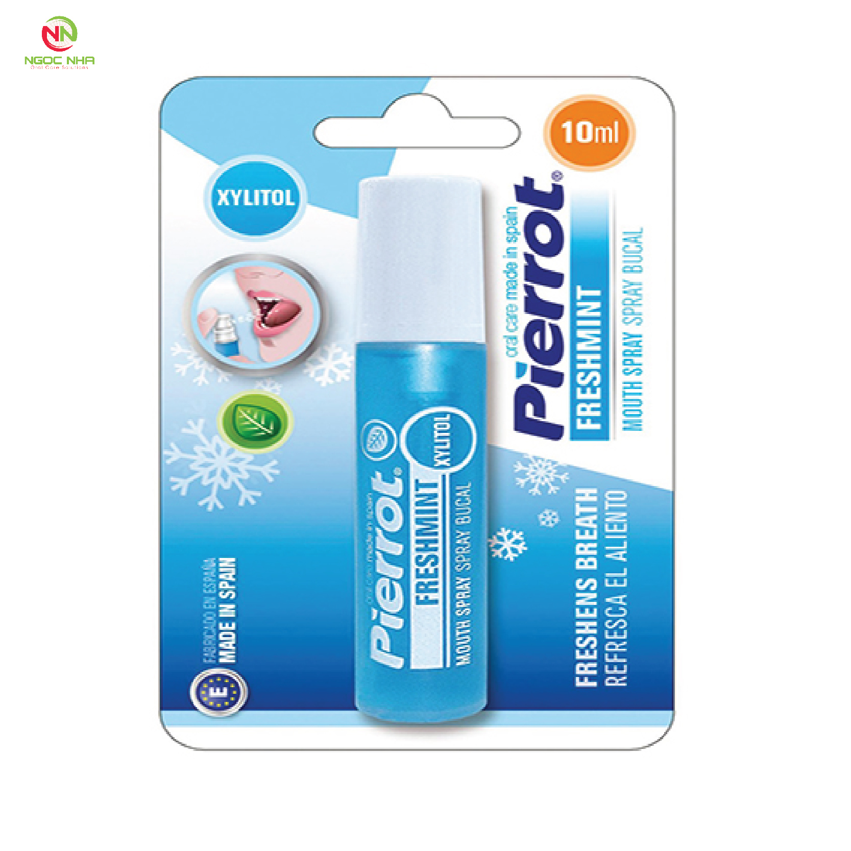Chai xịt thơm miệng diệt khuẩn hương bạc hà Pierrot Mouth Spray 10ml