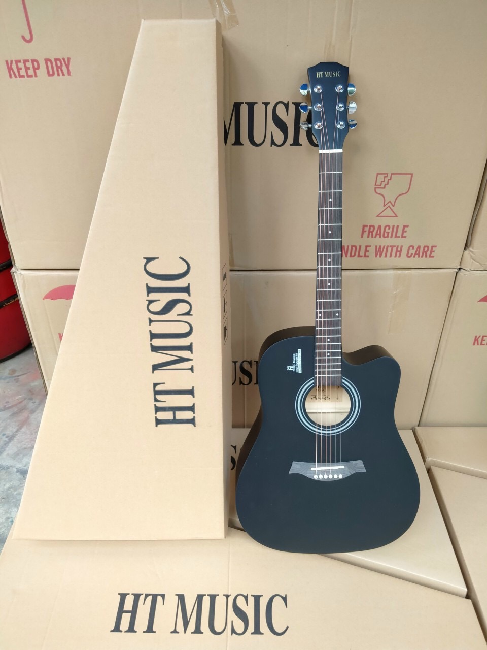 Đàn guitar giá rẻ - Đàn Guitar Acoustic 41 (dáng D Cutaway) Có Ty Chỉnh Cần Guitar Sinh Viên Giá Rẻ - 4