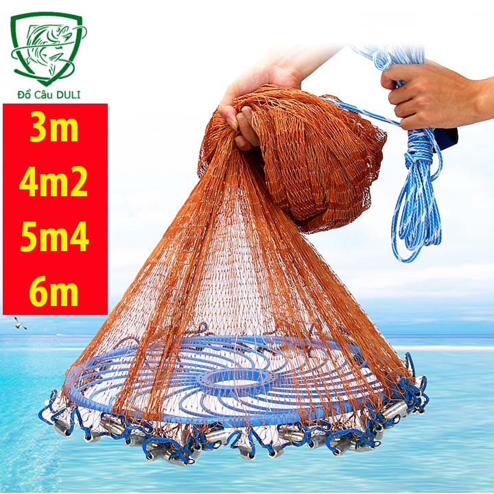 CHÀI CÁ - chài đánh cá Thái Lan sợi dù có đĩa chuyên bắt cá tôm LDC-8 - Cam kết bảo hành đổi trả trong 2 tuần đầu