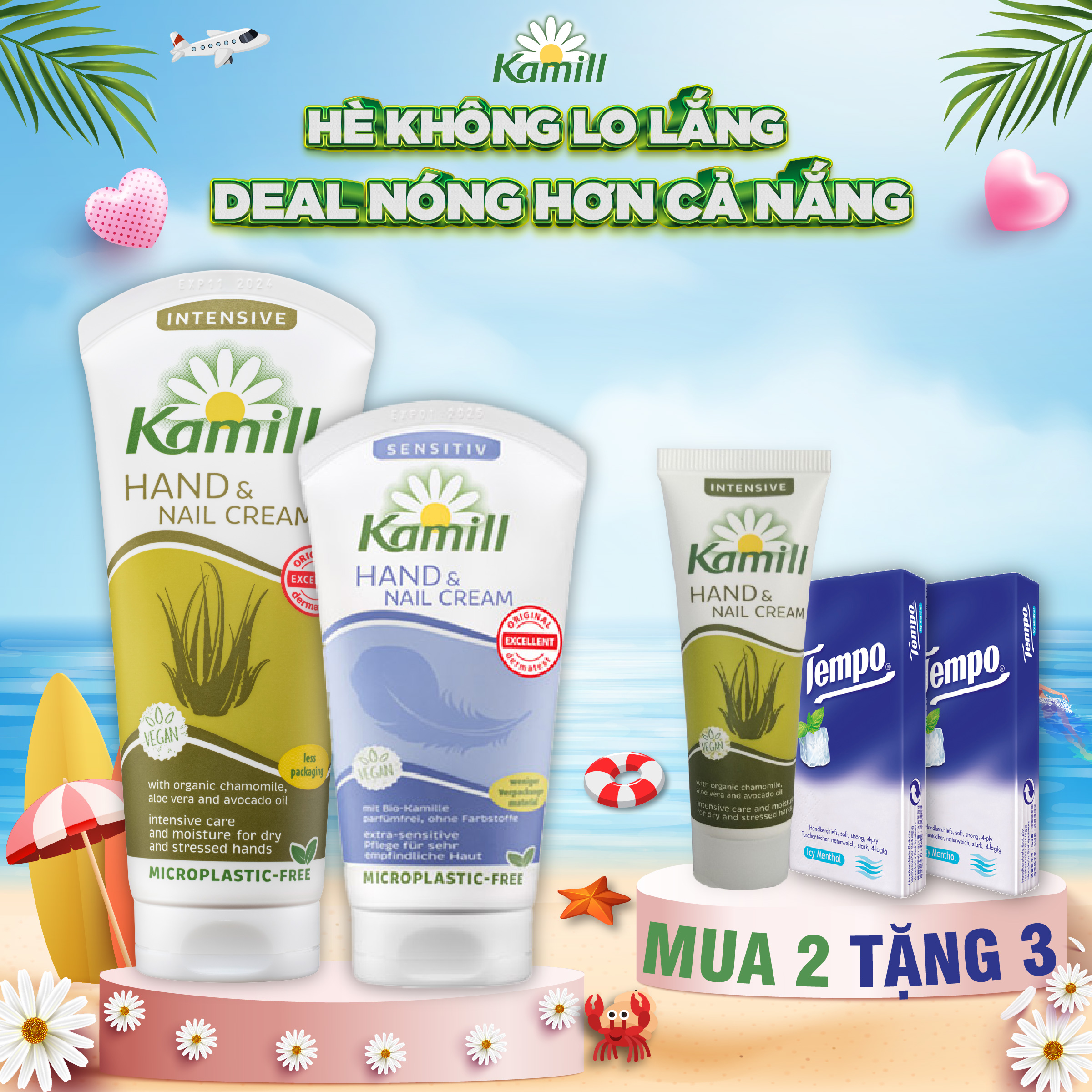 Bộ 2 kem dưỡng da tay và móng tay Kamill Hand & Nail Cream