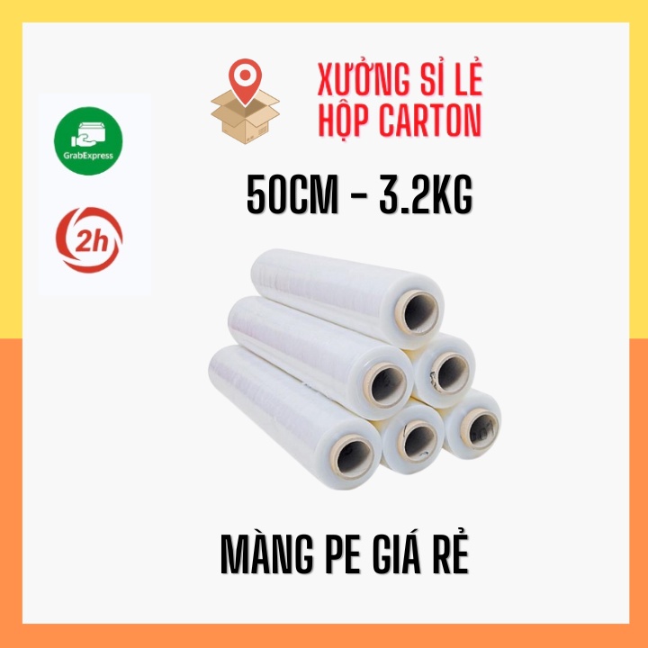 Màng PE trắng trong, màng chít, màng co, nilong bọc hàng lõi nhỏ giá rẻ Hà Nội