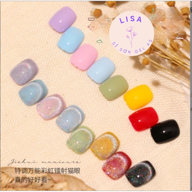 Sơn gel AS red - Mắt mèo kim cương cầu vồng 15ml