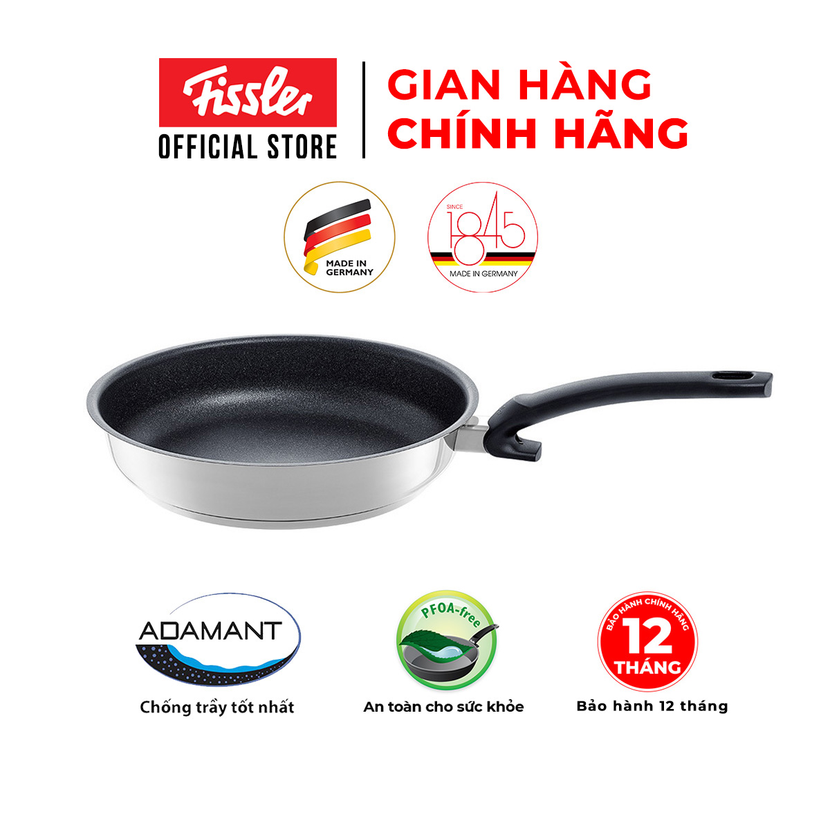 [Trả góp 0%] Chảo Fissler Adamant Premium, hàng chính hãng 100% sản xuất tại Đức an toàn cho sức khỏe bền đẹp. Bảo hành chính hãng đổi trả 15 ngày dịch vụ chu đáo