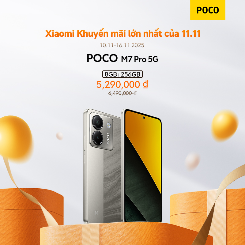 Poco M7 Pro (8+256GB) | Vi xử lý Dimensity 7025-Ultra mạnh mẽ | Bộ vi xử lý 5G 6nm mạnh mẽ và hiệu