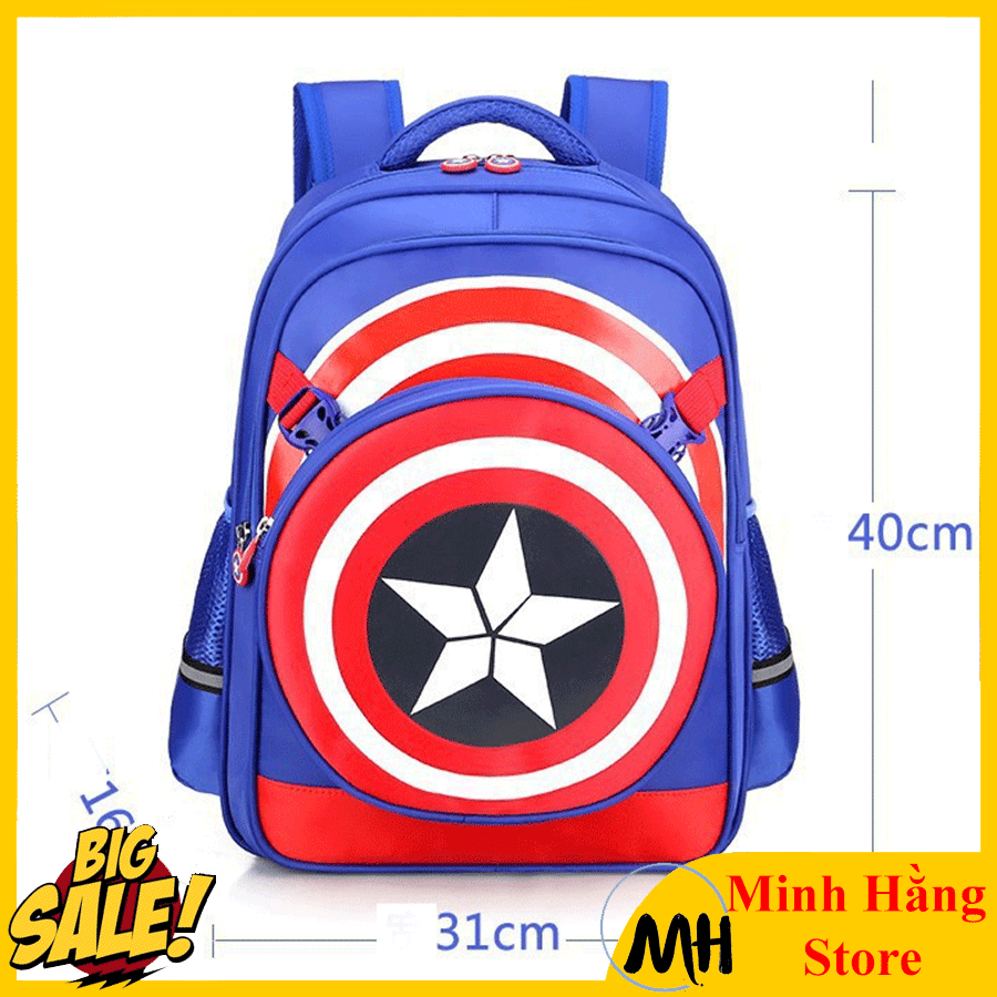 [SIZE 40CM- Lớp 1 đến lớp 3] Balo cho bé trai cấp 1 đi học hình spider man cực chất, cặp sách lưng êm thóang mặt truớc chống thấm nuớc cho học sinh tiểu học