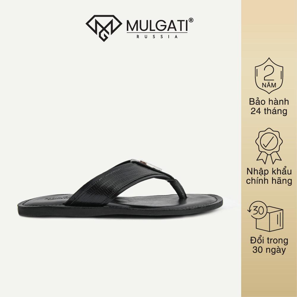 Dép tông nam mulgati leather da sần - kb15-2p9