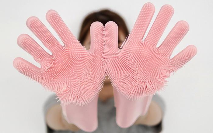 Găng tay silicon tạo bọt rửa bát đa năng, bao tay rửa bát tạo bọt