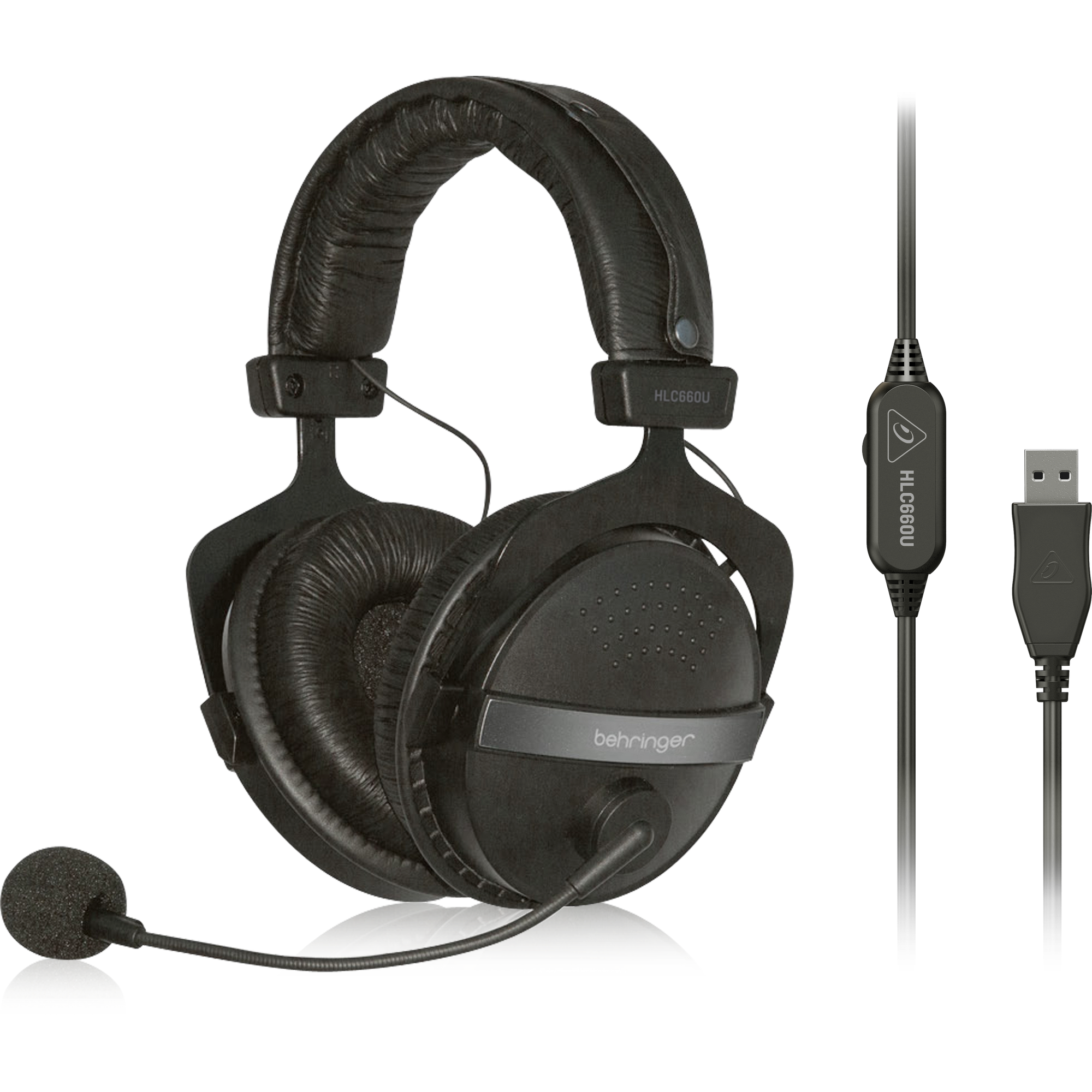 Behringer HLC660U - tai nghe chụp tai stereo, giắc USB dùng cho máy tính, tích hợp micro siêu nhạy