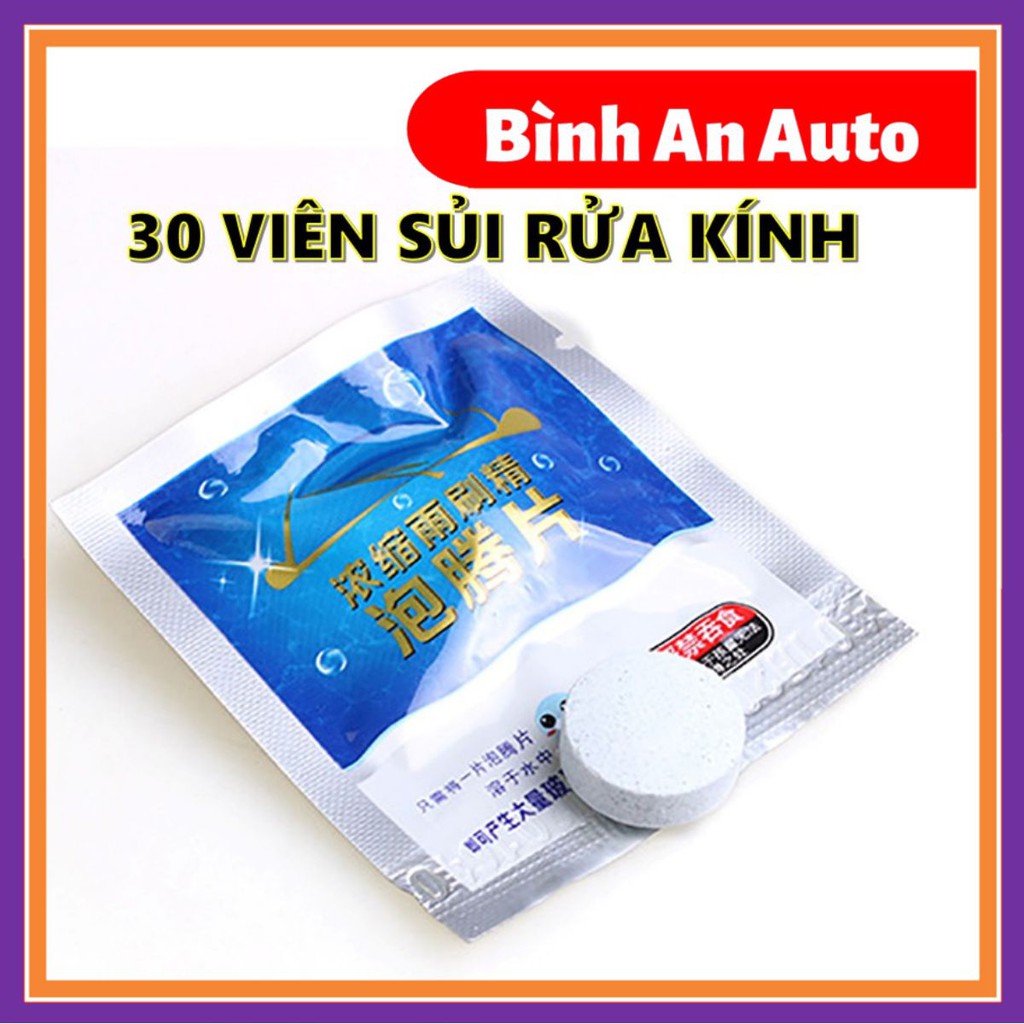 Combo 30 Viên sủi rửa xe, viên sủi rửa kính xe ô tô