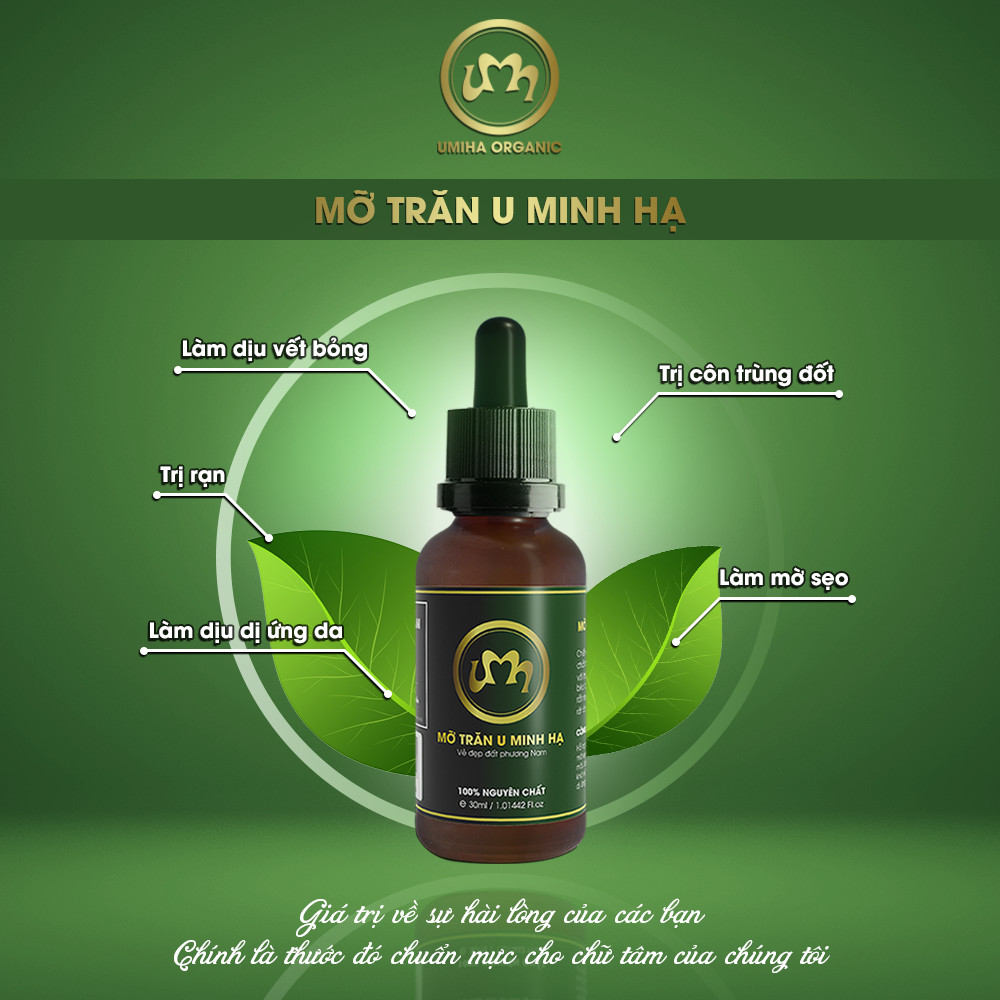 Mỡ trăn chăm sóc sức khoẻ toàn diện U Minh Hạ 10/30ml làm dịu vết bỏng, mờ sẹo, dịu dị ứng da, lành côn trùng đốt, lành rạn da an toàn và hiệu quả tại nhà