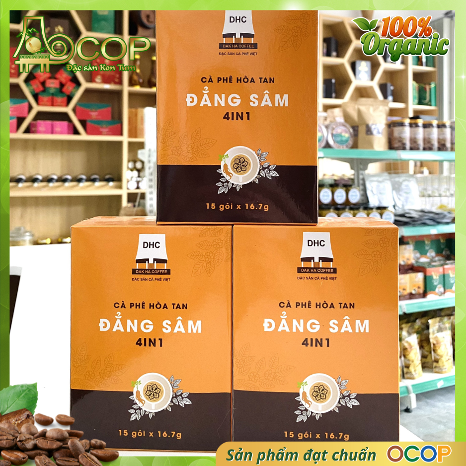 Hộp cà phê hoà tan dhc đẳng sâm ngọc linh 15 gói