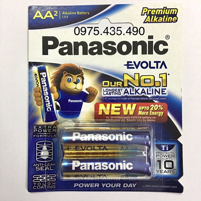 Pin aa panasonic evolta lr6eg/2b hàng chính hãng vỉ 2 viên - made in thailand