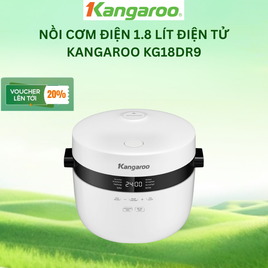 [Giá xả kho] Nồi cơm điện 1.8 lít điện tử Kangaroo KG18DR9- Hàng chính hãng