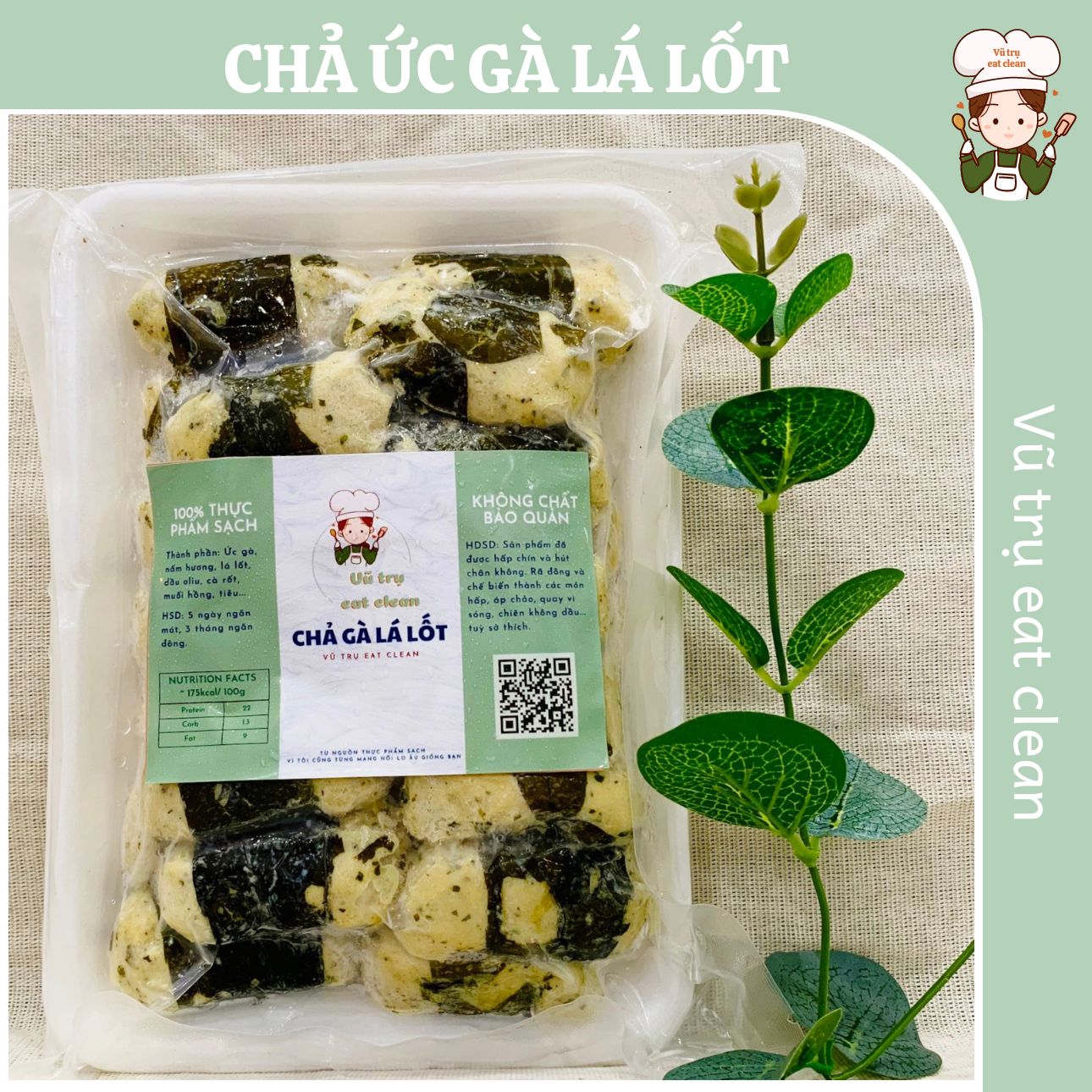 Ức gà lá lốt eatclean eat clean bịch 500gr
