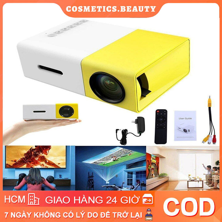 Máy chiếu mini YG300, máy chiếu FullHD kết nối không dây qua Wifi-Máy chiếu đa phương tiện chất lượng cao