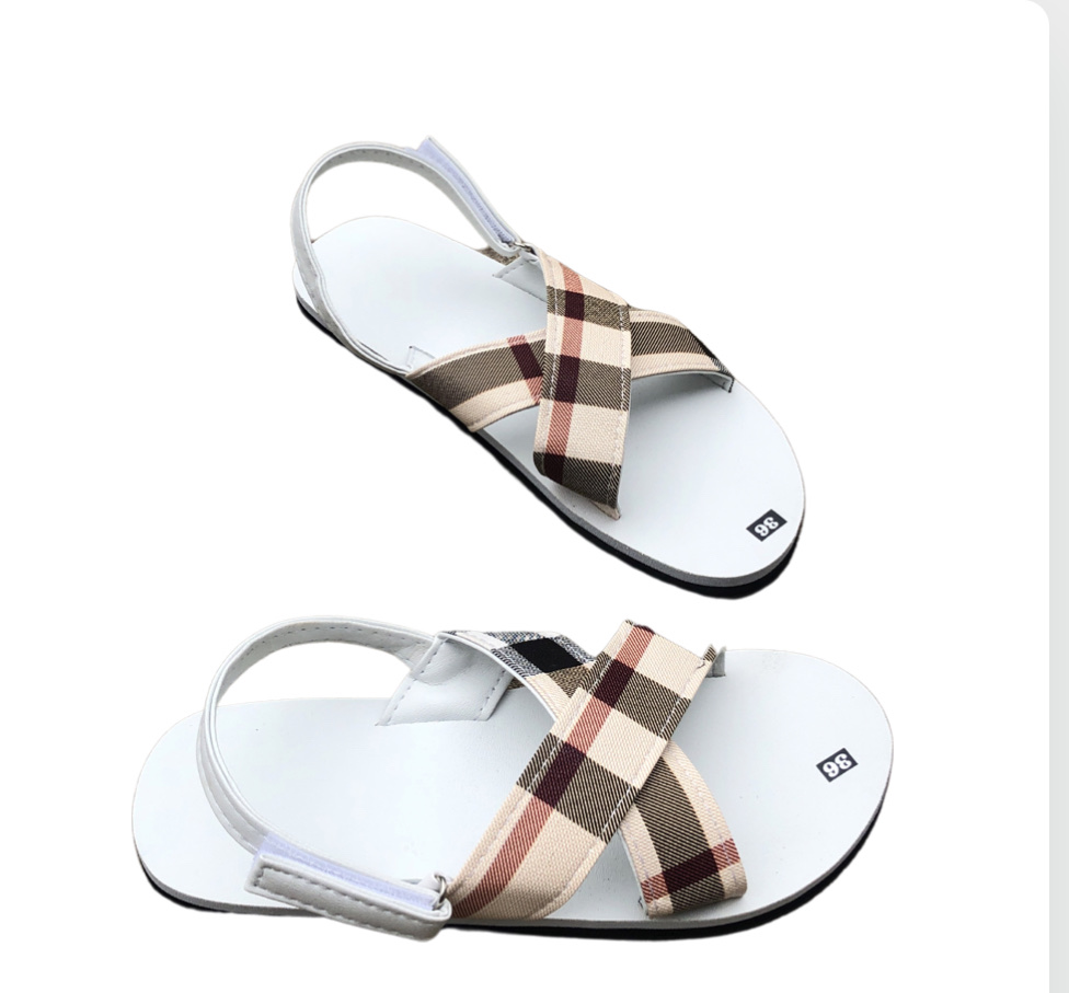 [FREESHIP + HOÀN TIỀN 50K] sandal đồng nai  sandal quai chéo nữ (đế trắng quai sọc ca rô vàng )size từ 35 nữ đến 42 nữ