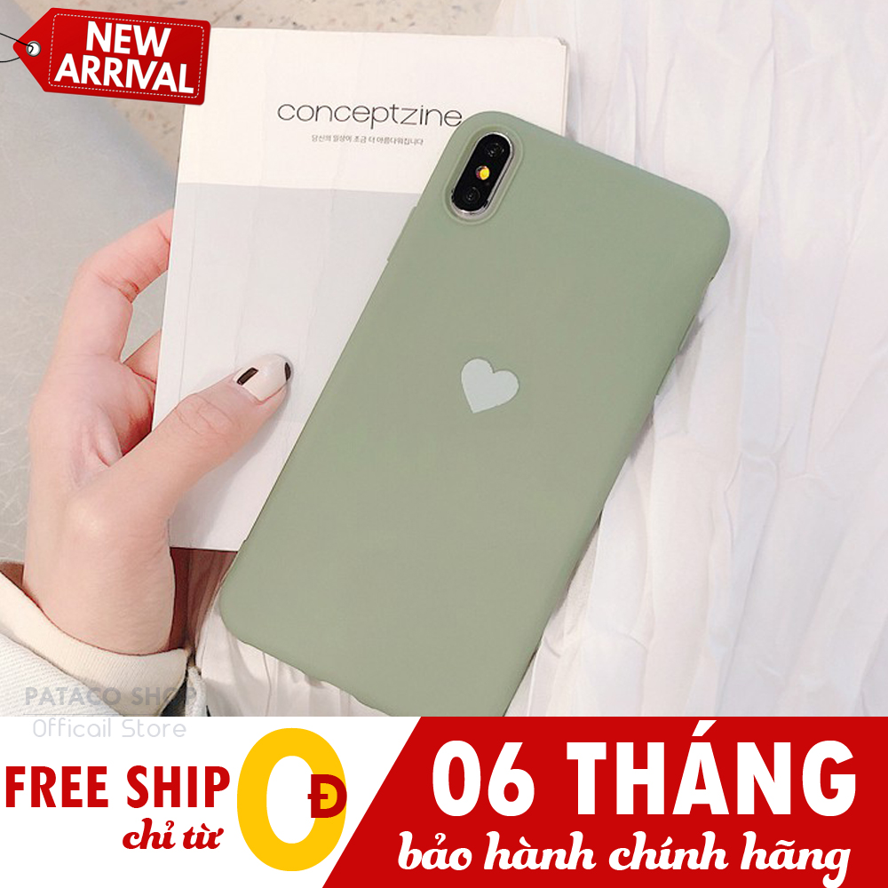 Ốp lưng iphone chống bẩn chất Silicone màu trơn in hình trái tim Lovely you dùng cho iPhone 5/5s/6/6plus/6s/6s plus/6/7/7plus/8/8plus/x/xs/xs max/11/11 pro/11 promax -CAKO18