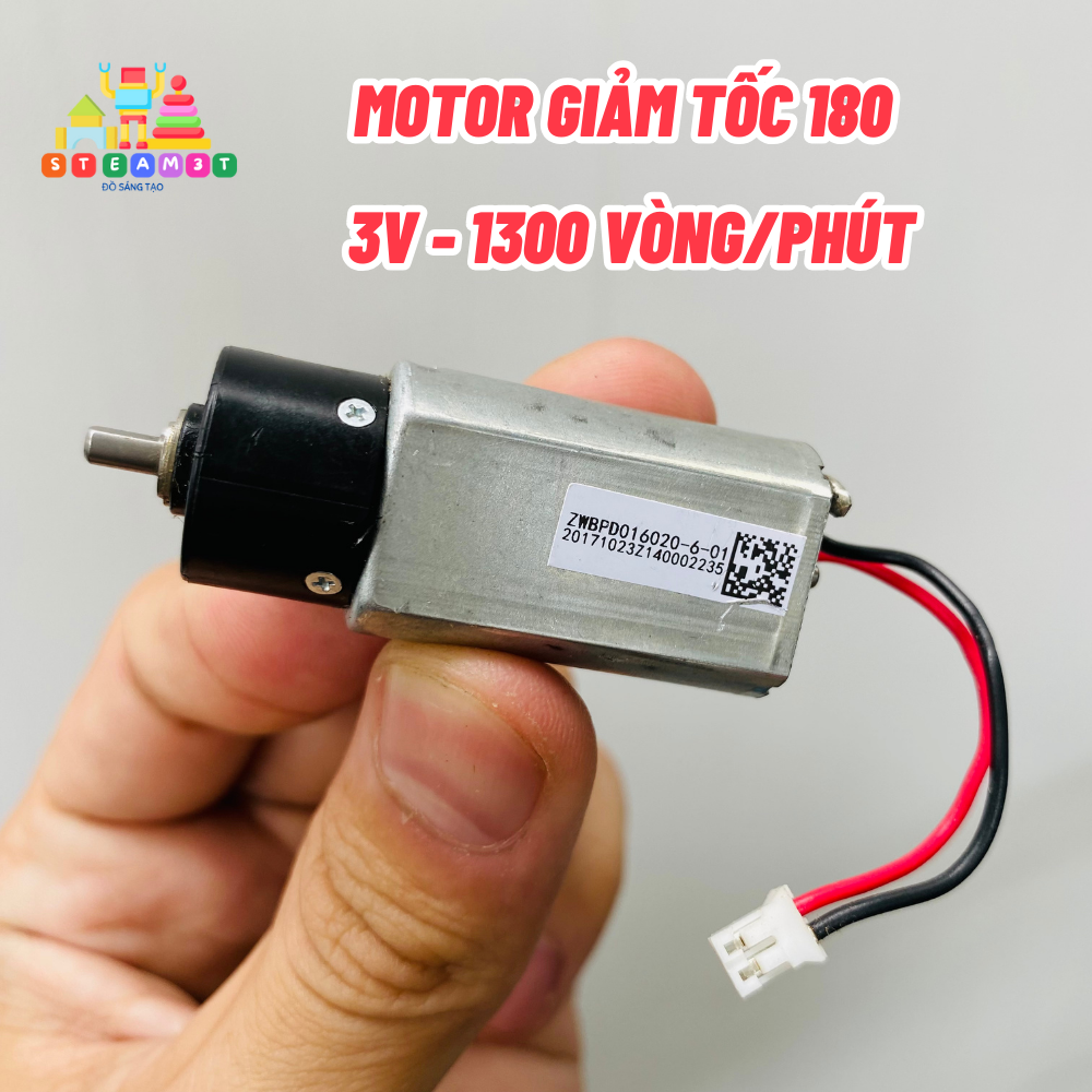 Động cơ motor giảm tốc 180 3v tốc độ cao 1300 vòng/phút - lk0087