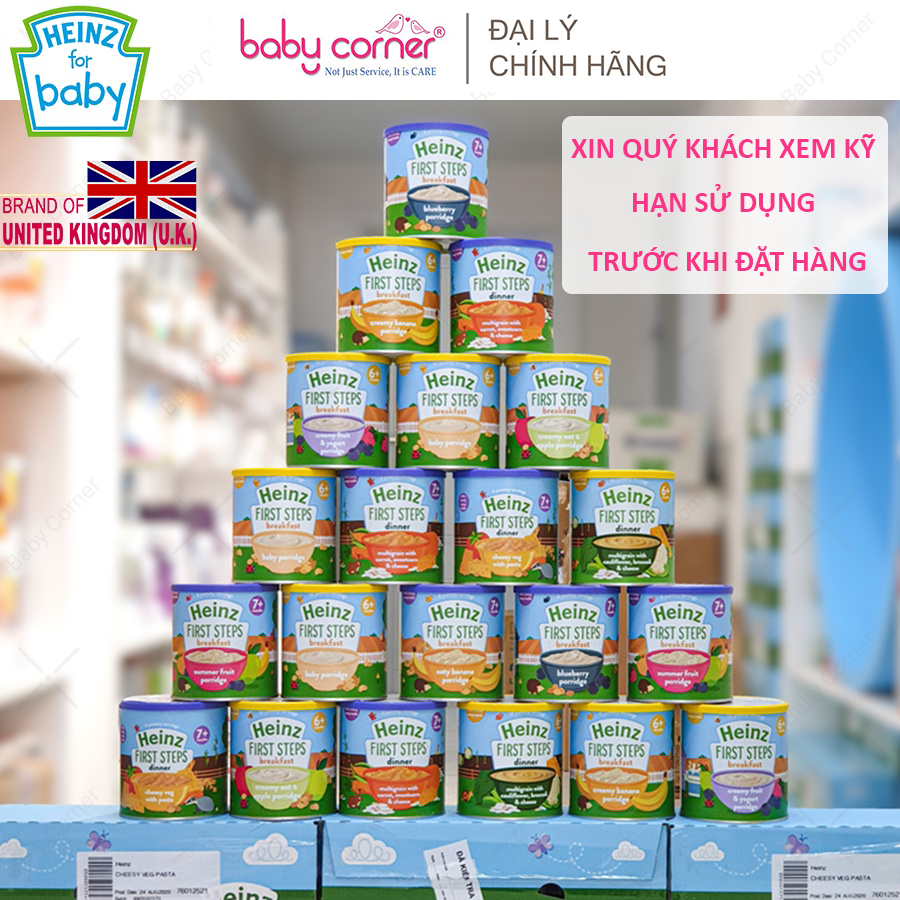 [Heinz Anh] Bột Ăn Dặm HEINZ Nhiều Vị, Hộp 200g/240g, Cho Bé Từ 6 Tháng / 7 Tháng, Nhập Khẩu và Phân Phối Chính Hãng