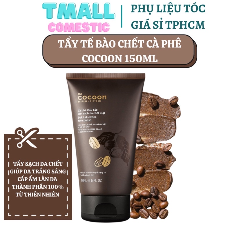 Tẩy da chết mặt cà phê đắk lắk cocoon 150ml dak lak coffee face polish tmallcomestic tmall comestic