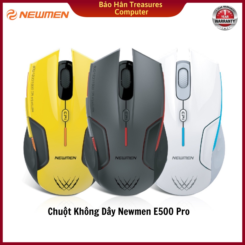 Chuột không dây newmen e500 pro dual mode wireless bluetooth 5.0 - hàng chính hãng