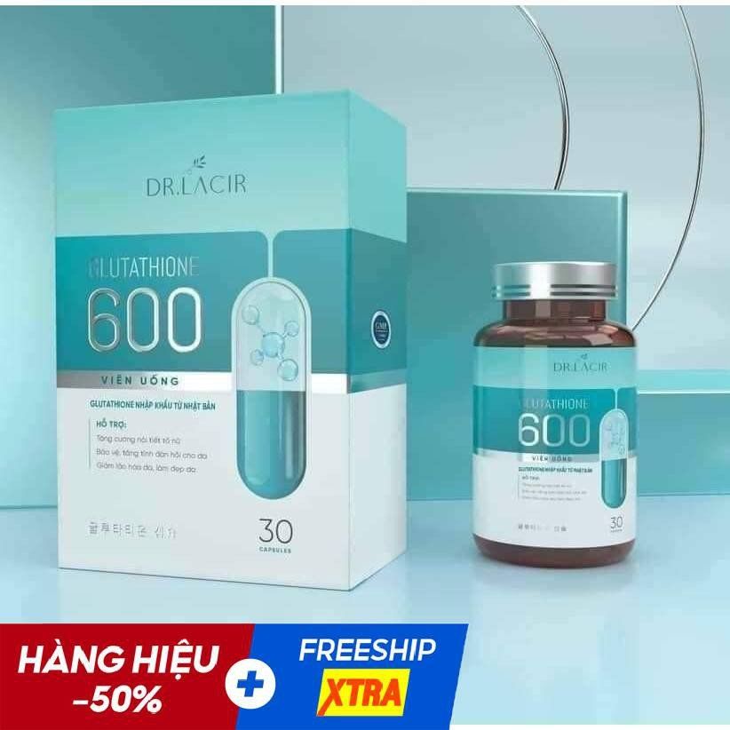 Viên uống trắng da mờ nám glutathione 600 đr lacir