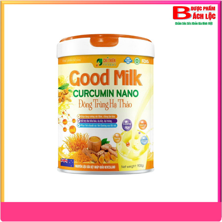 Sữa Bột Good Milk Curcumin Nano Đông Trùng Hạ Thảo Giúp Tăng Cường Sức Khỏe