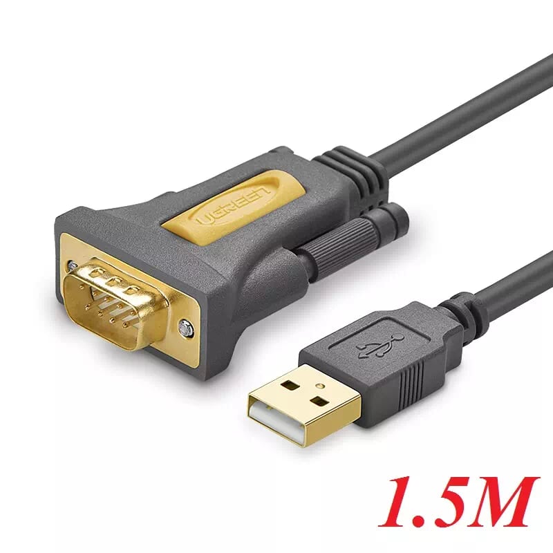 Ugreen 20211 1.5m cáp tín hiệu chuyển đổi usb 2.0 sang com rs232 cao cấp cr104