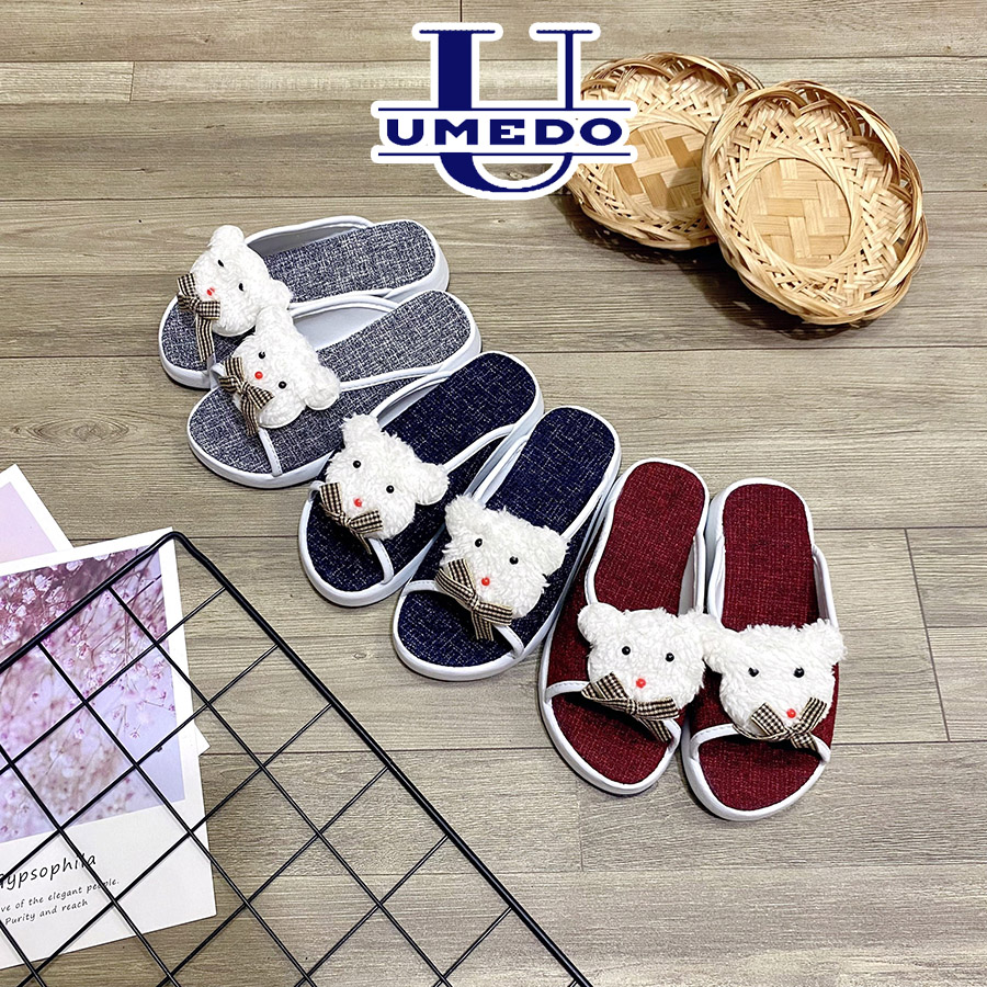 Dép quai ngang umedo cho bé đế xuồng thời trang hình gấu cute 3 màu xinh xắn - tt469