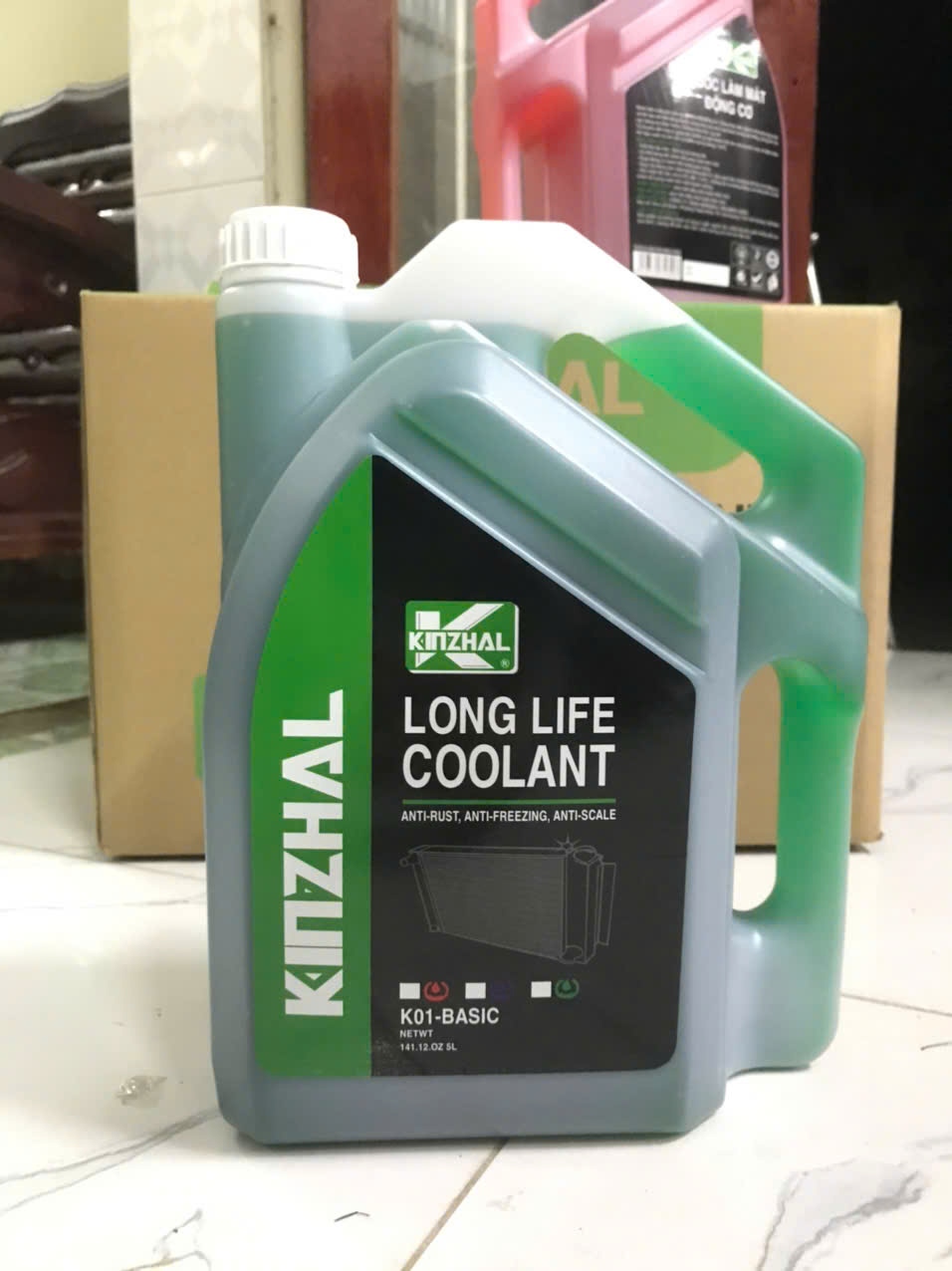 Nước làm mát động cơ ô tô đa năng tiện dụng Flamingo Kinzhal màu xanh 5 lít F078B