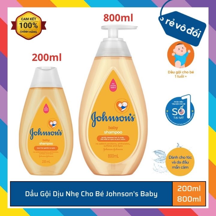 Dầu gội dịu nhẹ không cay mắt cho bé Johnsons Baby - Malaysia