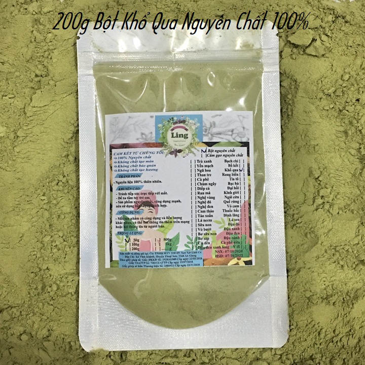 Bột Khổ qua rừng sấy lạnh 100g-200g có giấy VSATTP và ĐKKD nguyên chất thiên nhiên 100% dùng để đắp mặt đa công dụng