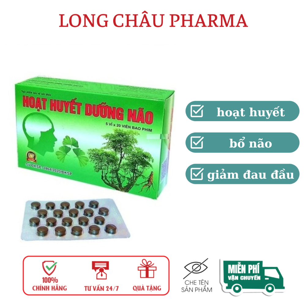  Hoạt huyết dưỡng lão giúp tăng tuần hoàn máu bổ thần kinh bổ khí huyết tăng trí nhớ – hộp 100 viên 