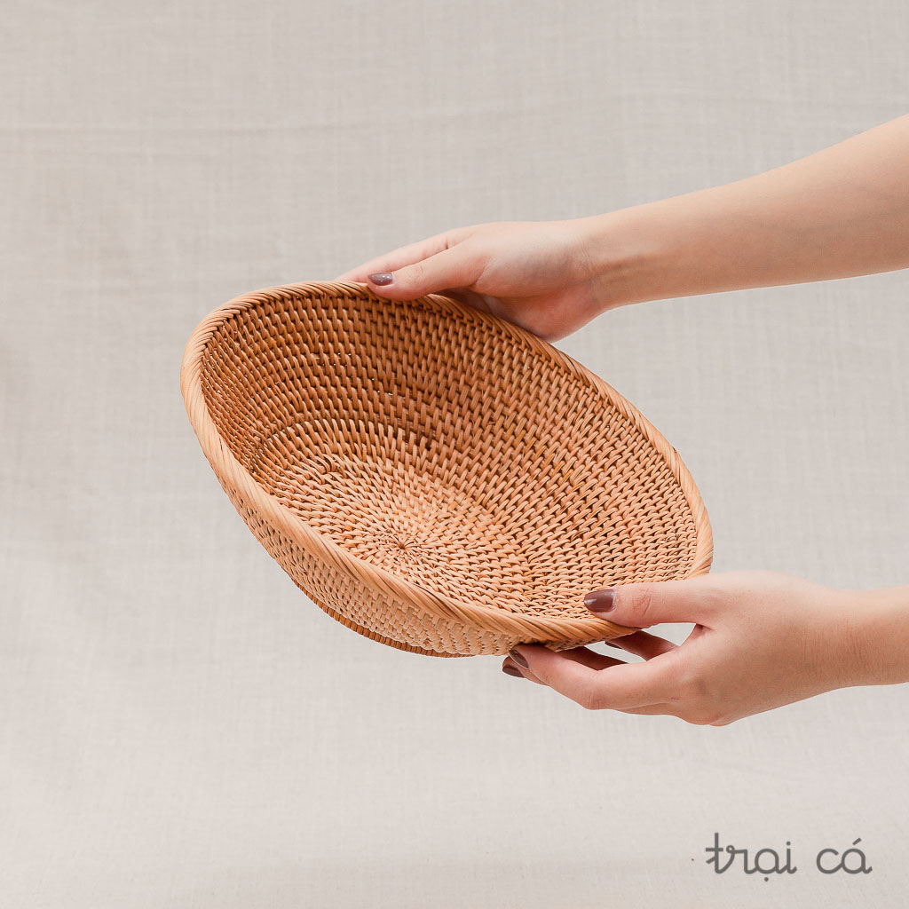 Rổ Đựng Trái Cây, Bánh Mì Bằng Mây Guột  hình tròn, hình oval chất lượng cao