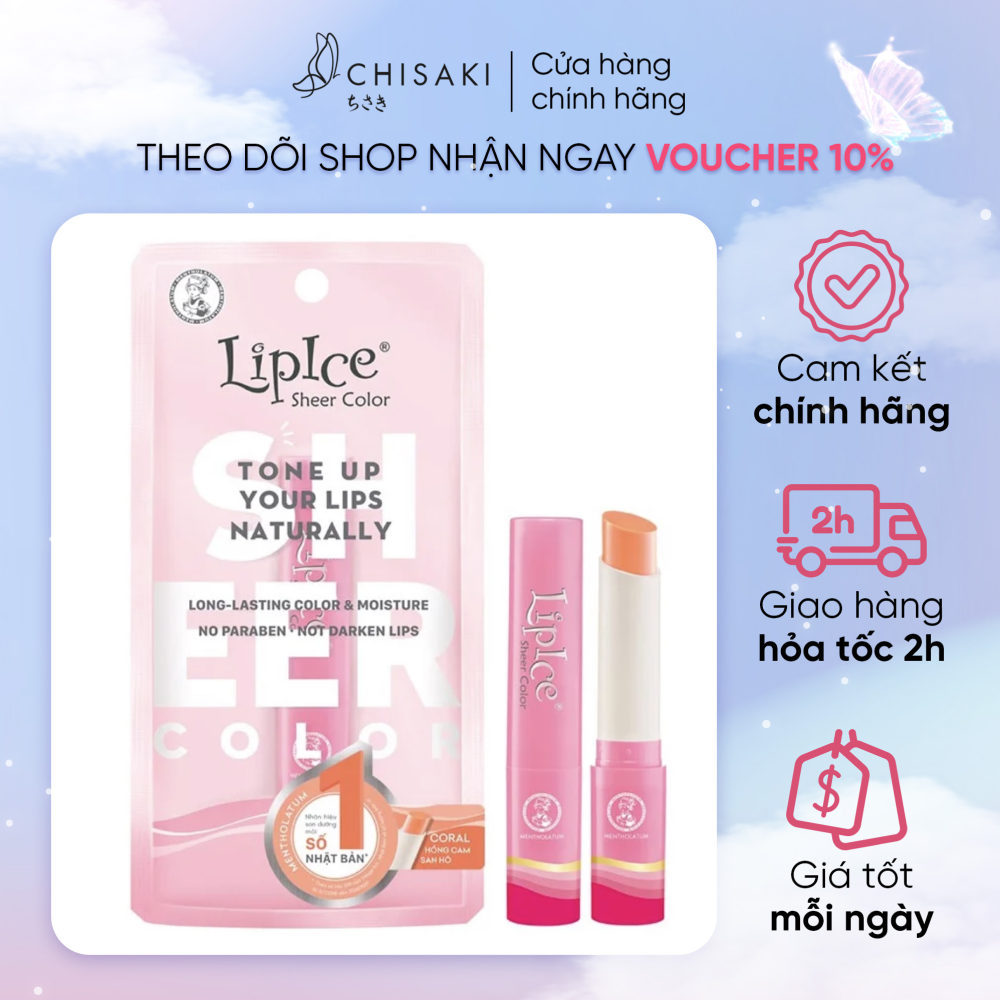 Son Dưỡng LipIce Hiệu Chỉnh Sắc Môi Natural Hương Tinh Khiết 2.4g