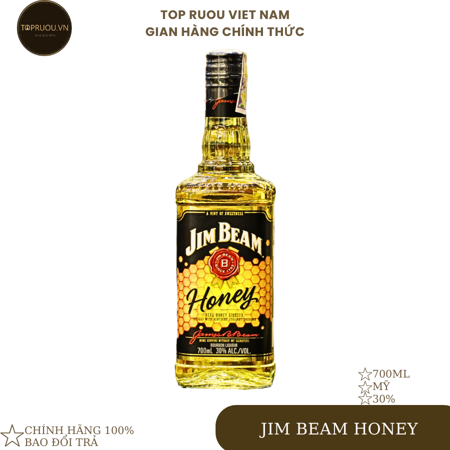 Rượu whisky jim beam honey 700ml