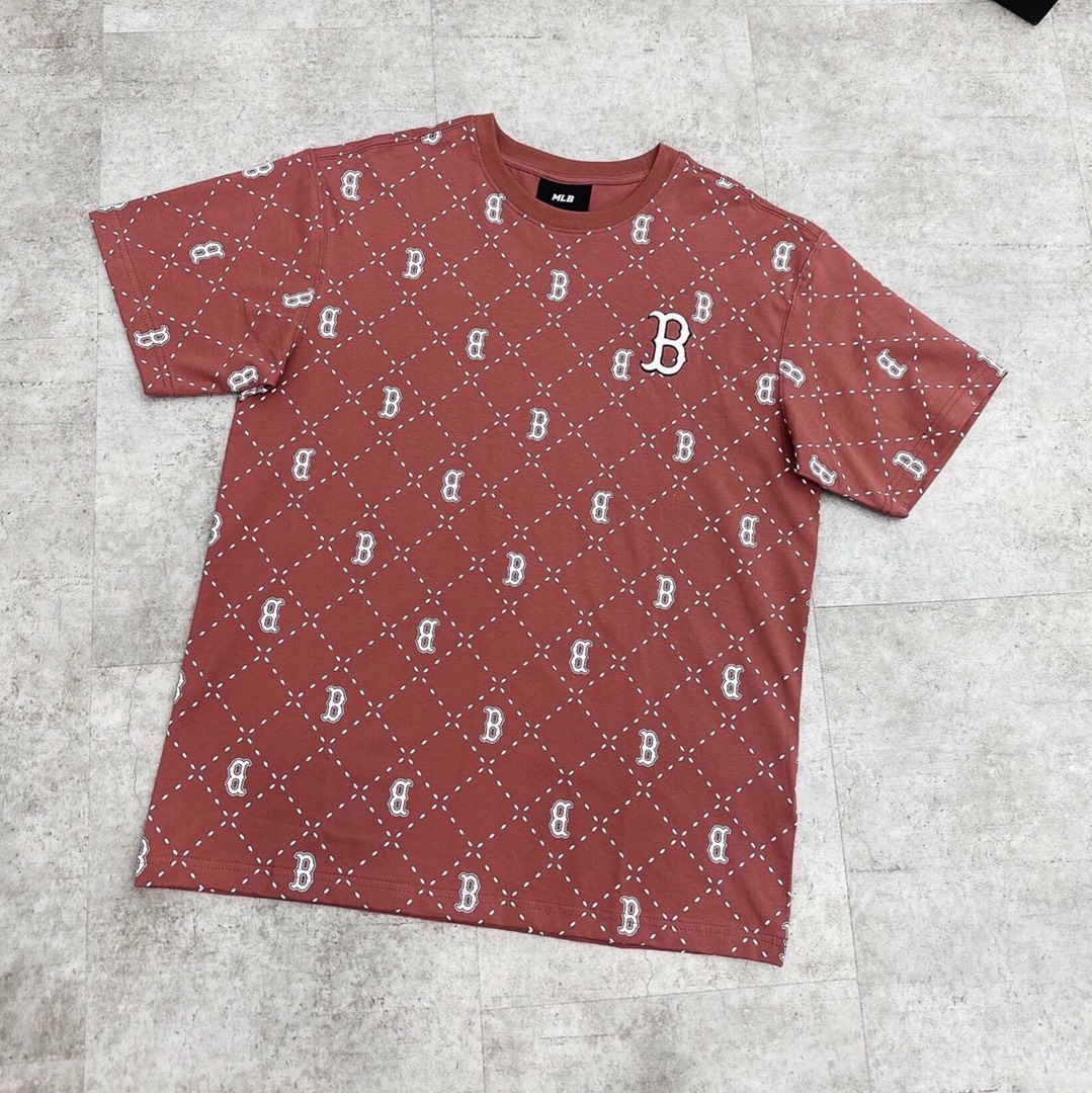 Áo phông nam nữ MLB NY Dia Monogram trắng đen 100% cotton hàng xuất dư cao cấp phong cách Hàn Quốc