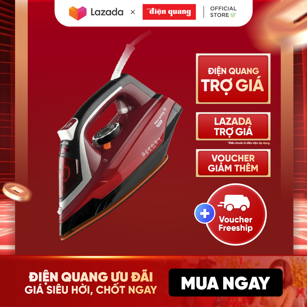 Bàn ủi hơi nước điện quang đq si01 2248 rbl