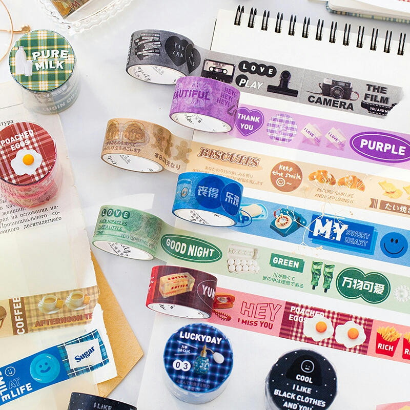 Combo 2 washi tape chủ đề cuộc sống xinh xắn
