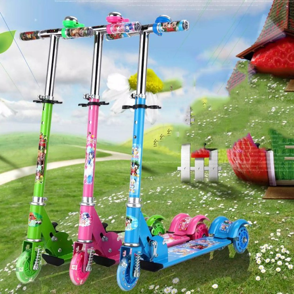 [TẶNG CHUÔNG]xe trượt scooter 2 bánh trẻ em bánh phát sángXe Trượt Scooter 3 Bánh Có Chuông và Đèn Led Xe Trượt Scooter cho trẻ em siêu đáng yêu với mầu sắc bắt mắt và bánh xe có led cực đẹp