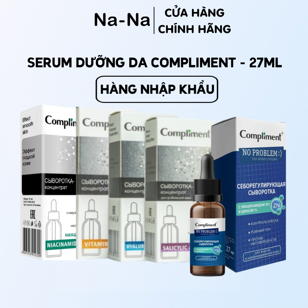 Serrum Compliment 27ml giảm mụn, mờ thâm, dưỡng da láng mịn, tươi khỏe