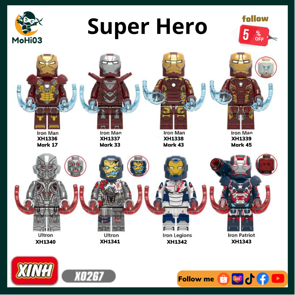 Đồ chơi lắp ráp mô hình minifigures non lego siêu anh hùng Marvel Super