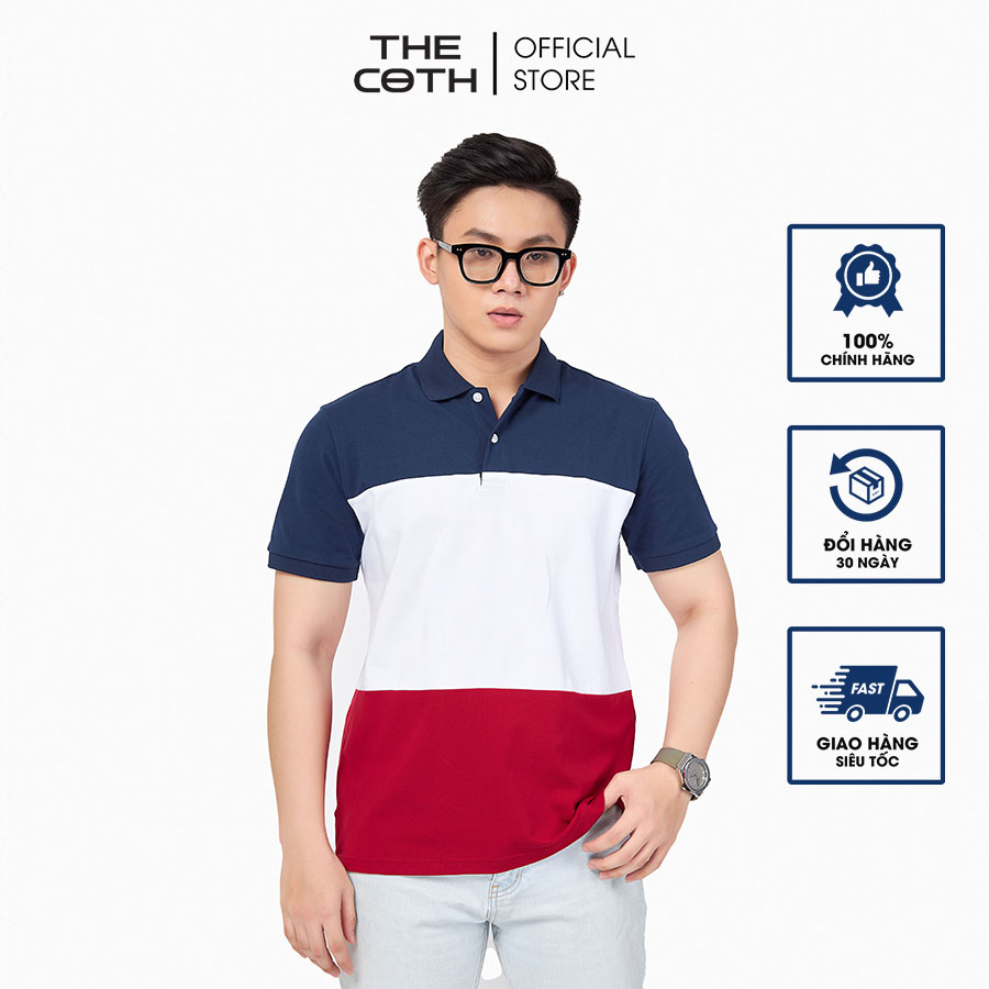 Áo Polo Nam Chính Hãng Phối Màu Cực Đẹp Chất Vải Cotton Cao Cấp Phong Cách Sang Trọng Trẻ Trung Thương Hiệu The Coth - PL1M1022