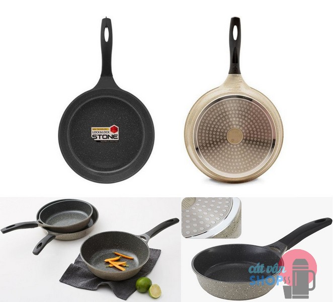 Chảo đá Lock&Lock dòng Stone 7 lớp các size