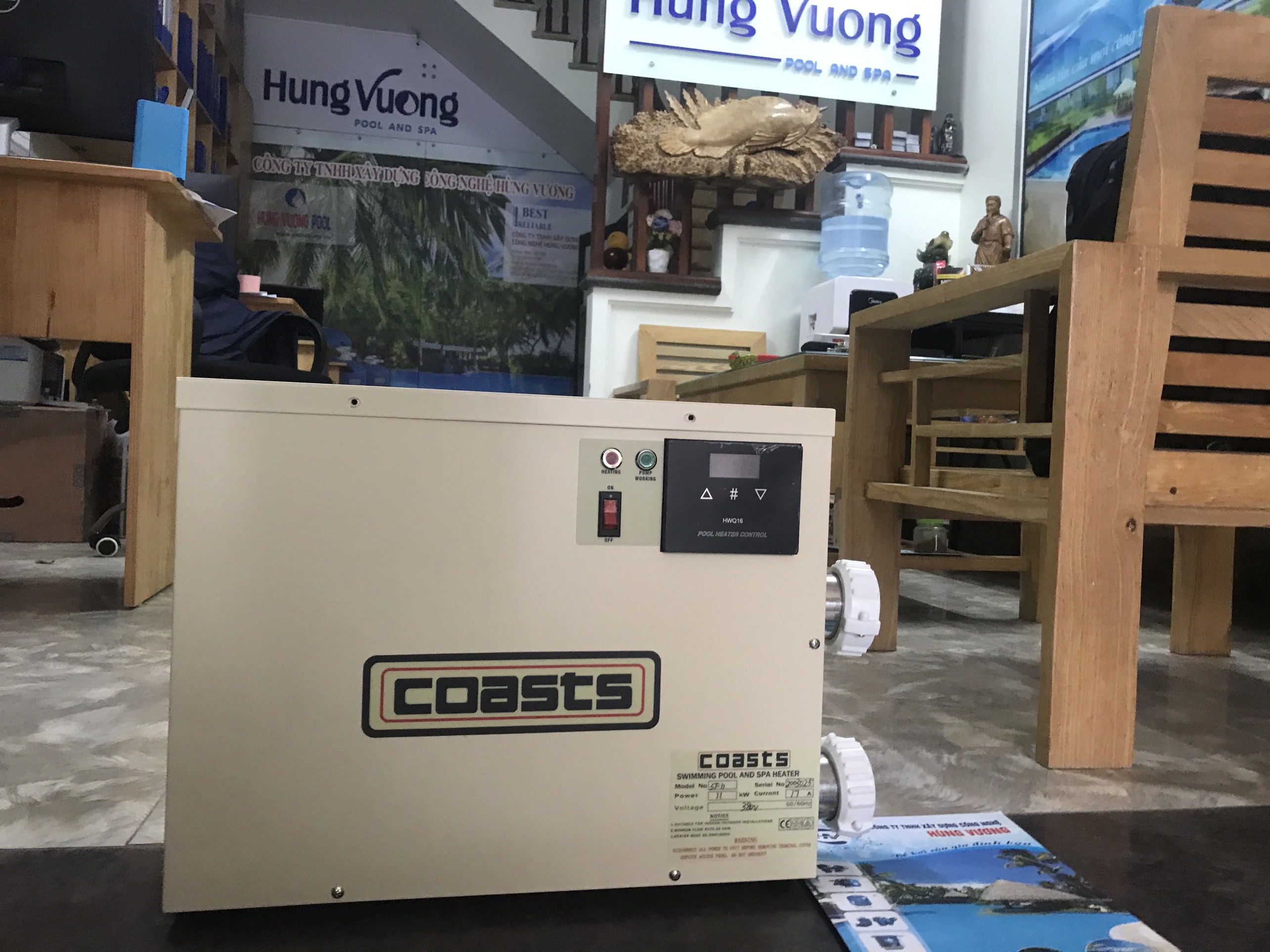 Máy gia nhiệt 9kw - Máy nước nóng cho bể bơi - Thiết bị làm nóng nước hồ bơI