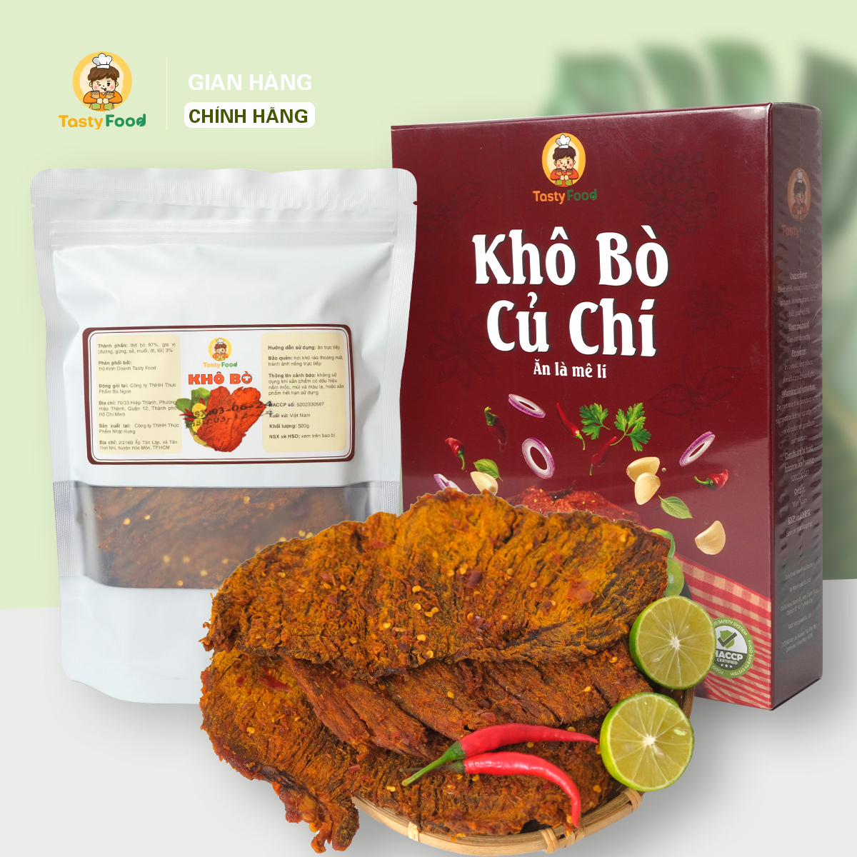 1kg túi zip khô bò miếng | bò thật loại i | tảng to bự, đậm vị siêu ngon